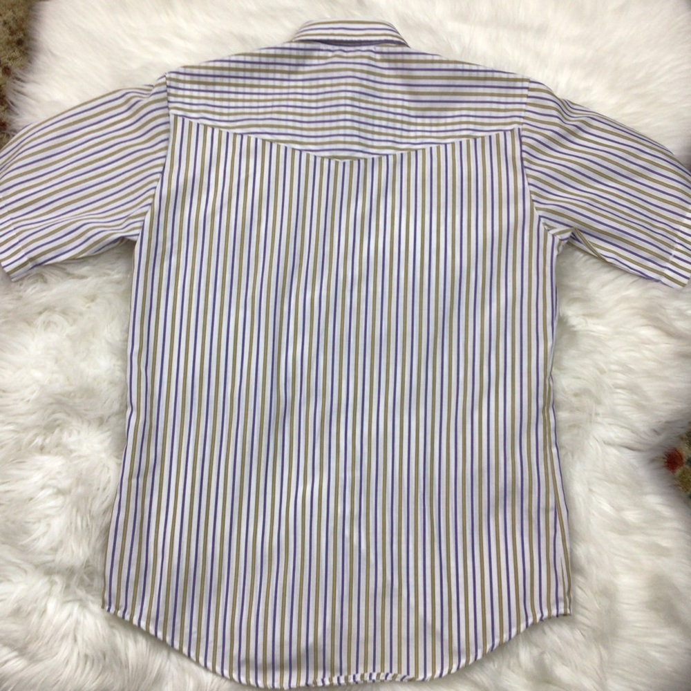 Vtg Roper Pearl Snap Striped Western Rodeo - Picture 4 of 7